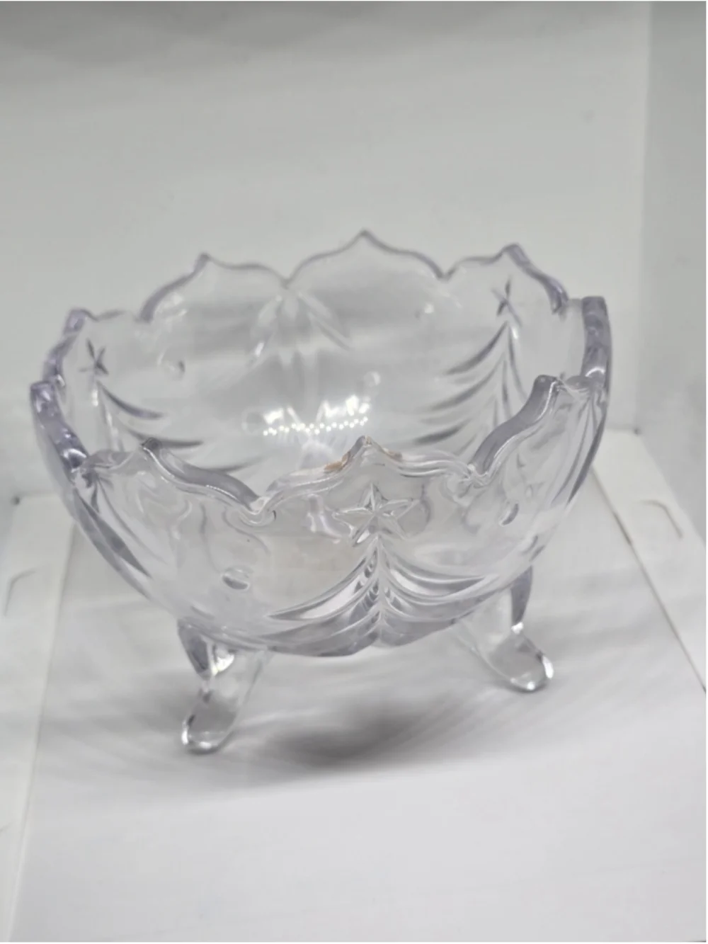 Mikasa Candy Bowl, Roind,Christmas Tree Design On Bowl, 6 Inch, Footed